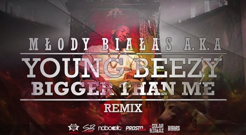 Album cover art for "Bigger than me REMIX" by Białas