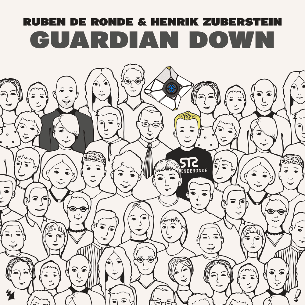 Album cover art for "Guardian Down" by Ruben de Ronde & Henrik Zuberstein