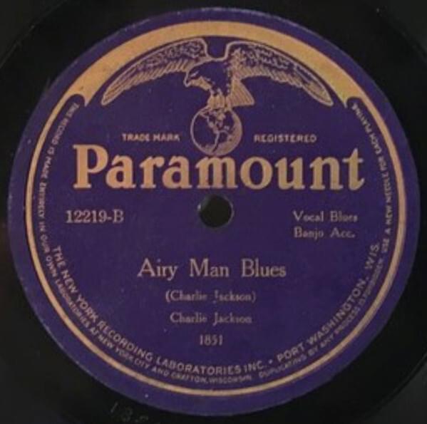 Album cover art for "Airy Man Blues" by Papa Charlie Jackson