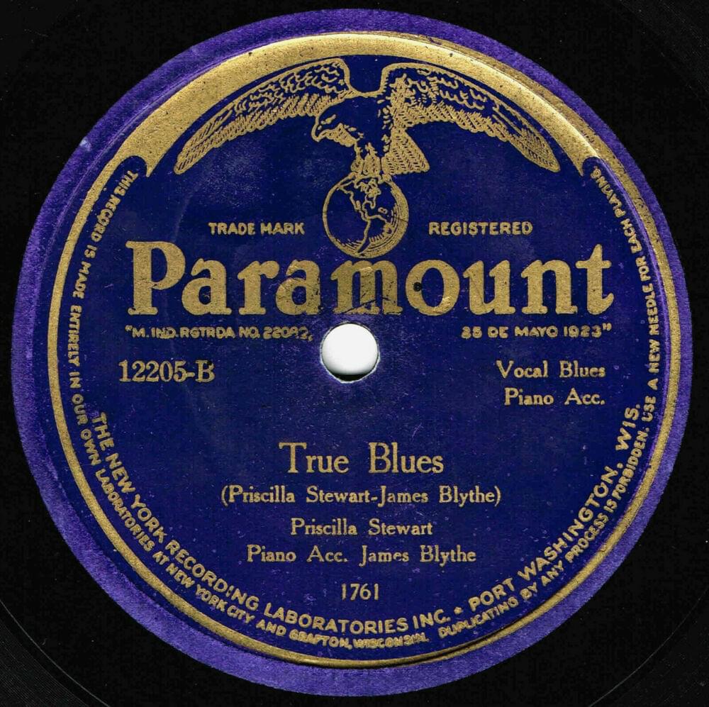 Album cover art for "True Blues" by Priscilla Stewart