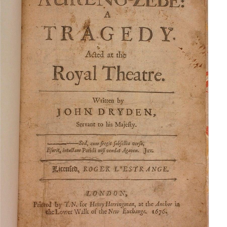 Cover image for Aureng-zebe