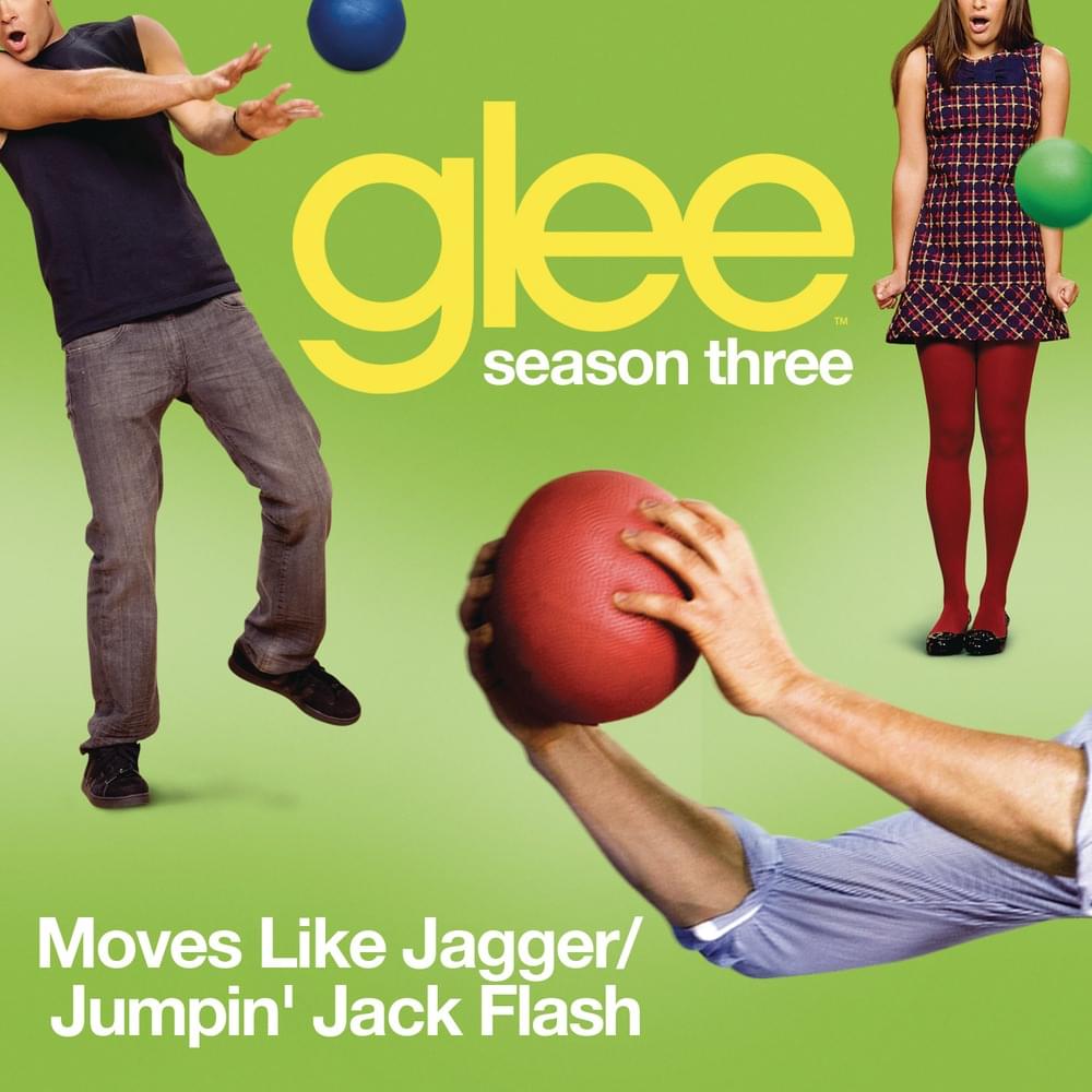Album cover art for "Moves Like Jagger / Jumpin’ Jack Flash" by Glee Cast