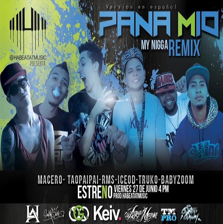 Album cover art for "Pana Mio Remix My Nigga" by IceODC