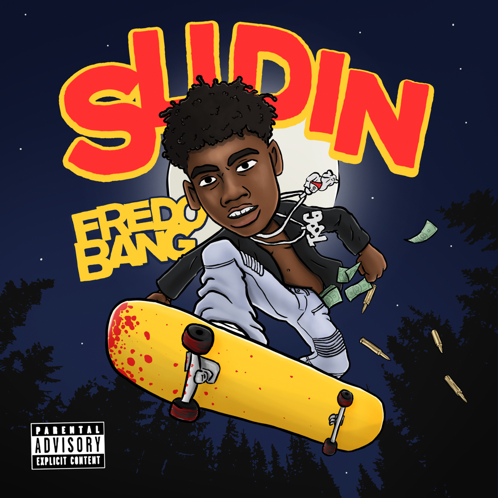 Album cover art for "Slidin" by Fredo Bang