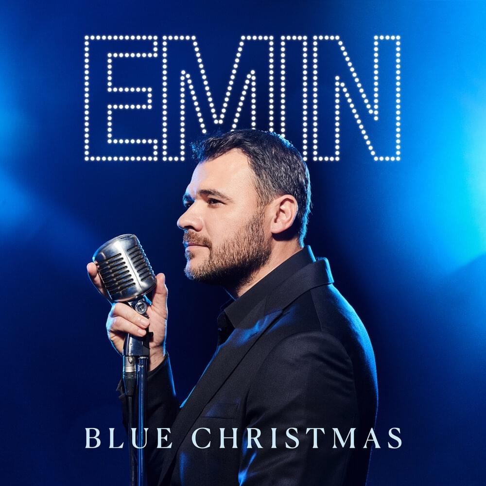Album cover art for "Blue Christmas" by EMIN