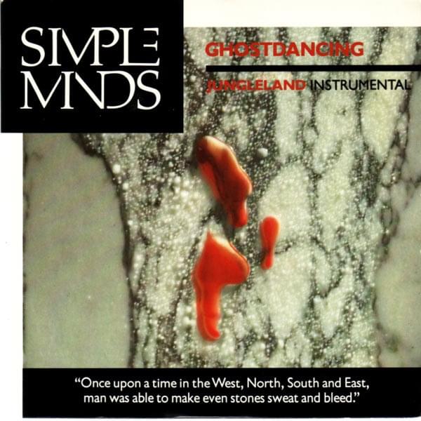 Album cover art for "Ghostdancing" by Simple Minds