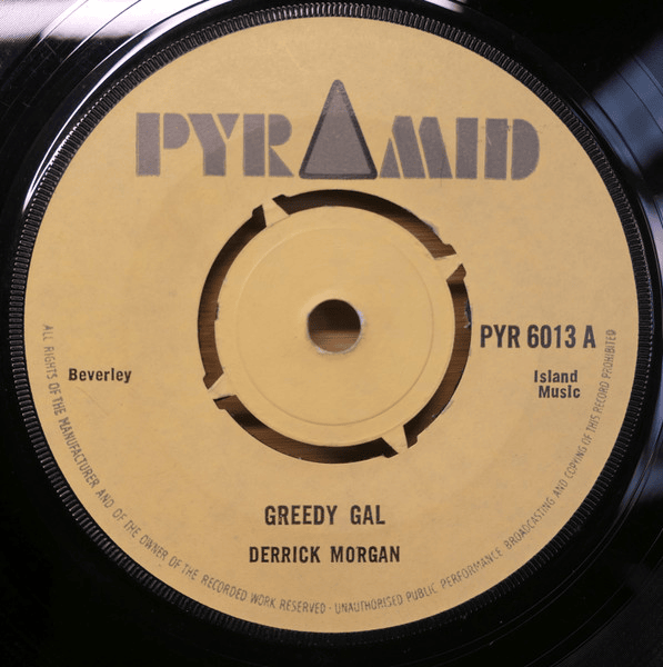 Album cover art for "Greedy Gal" by Derrick Morgan
