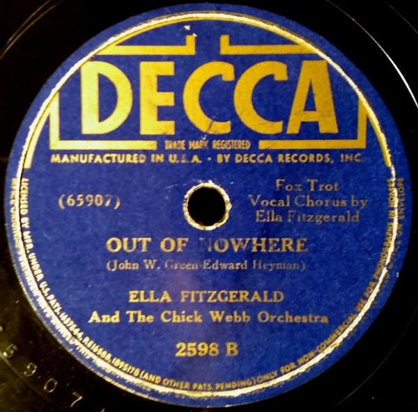 Album cover art for "Out of Nowhere" by Ella Fitzgerald