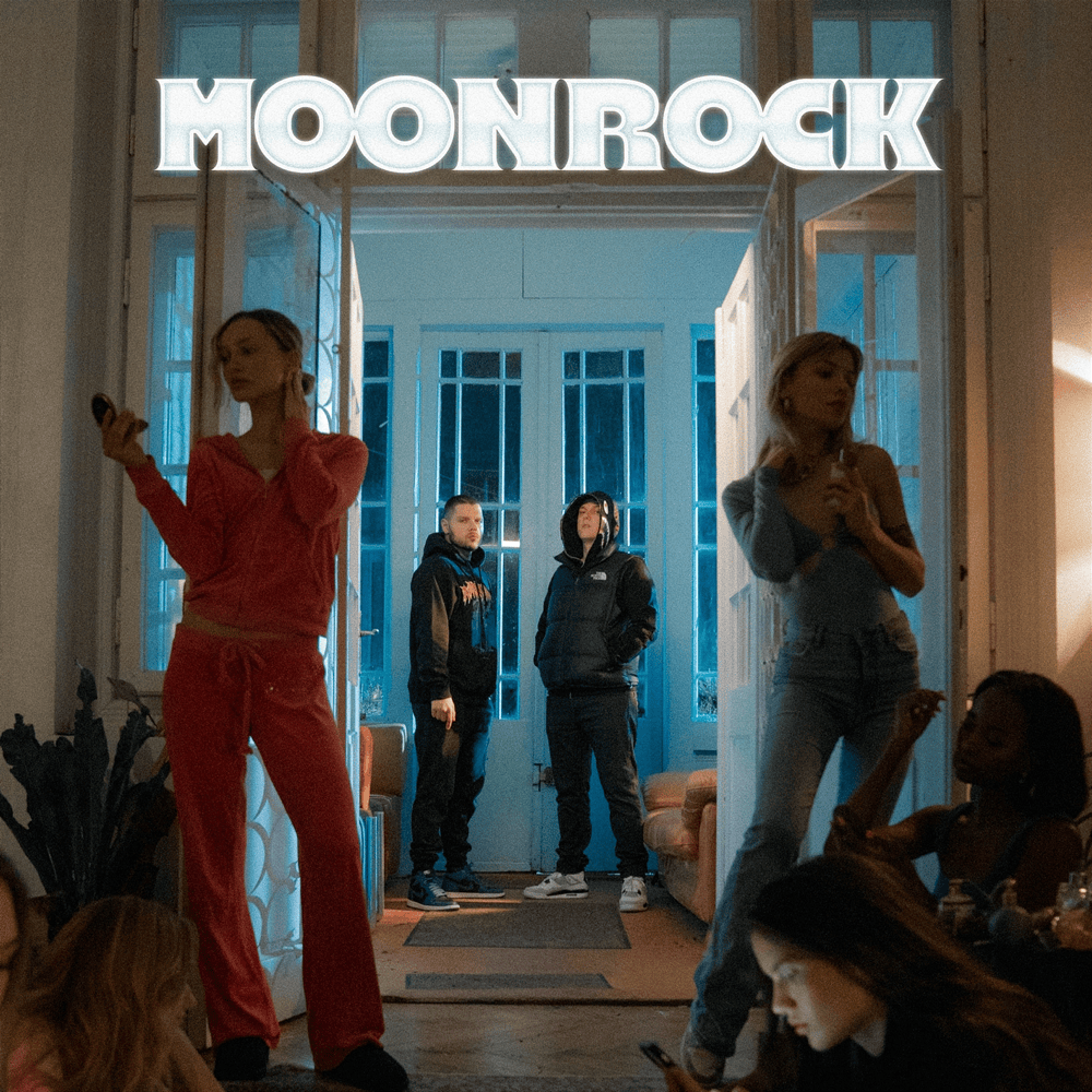 Album cover art for "Moonrock" by Kaz Bałagane & Szpaku