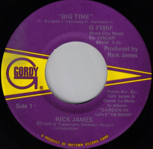 Album cover art for "Big Time" by Rick James