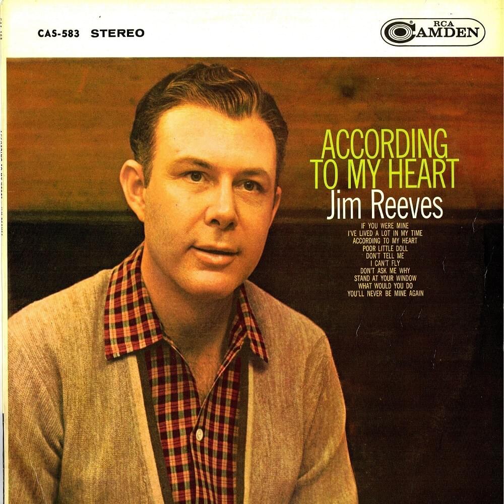 Album cover art for "According to My Heart" by Jim Reeves