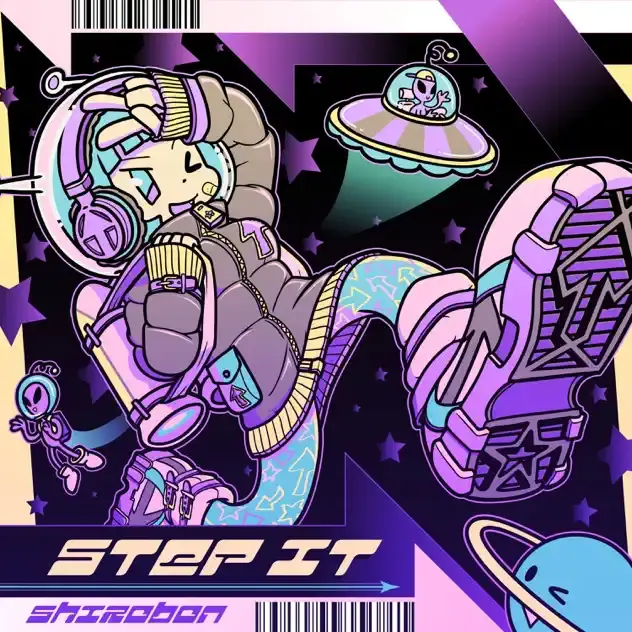 Album cover art for "Step It" by Shirobon
