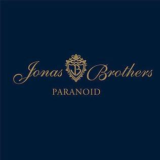 Album cover art for "Paranoid" by Jonas Brothers