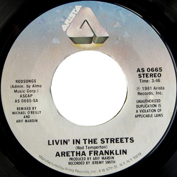 Album cover art for "Living In the Streets" by Aretha Franklin