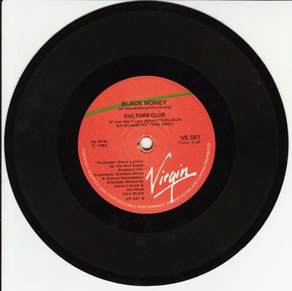 Album cover art for "Black Money" by Culture Club