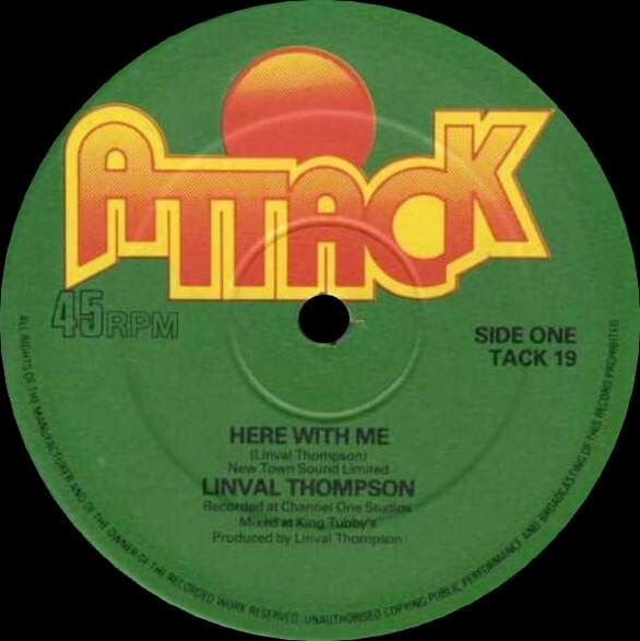 Album cover art for "Here With Me" by Linval Thompson