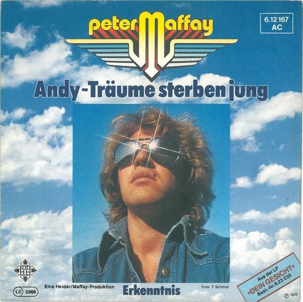 Album cover art for "Andy - Träume sterben jung" by Peter Maffay