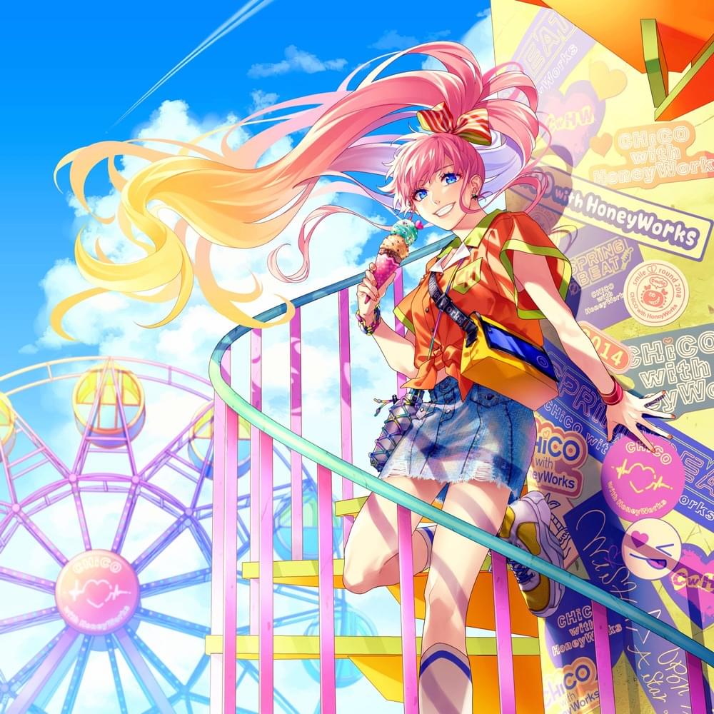 Album cover art for "スーパーアイドル (笑) (Super Idol)" by CHiCO with Honeyworks