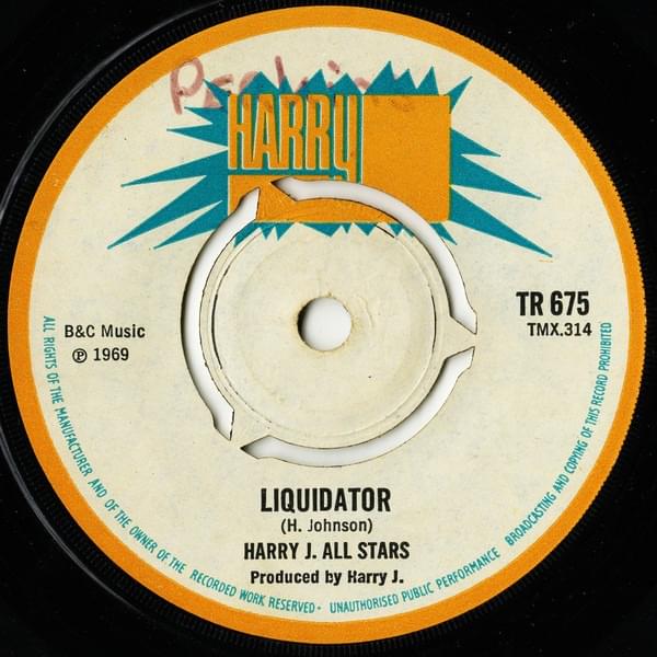 Album cover art for "Liquidator" by Harry J All Stars