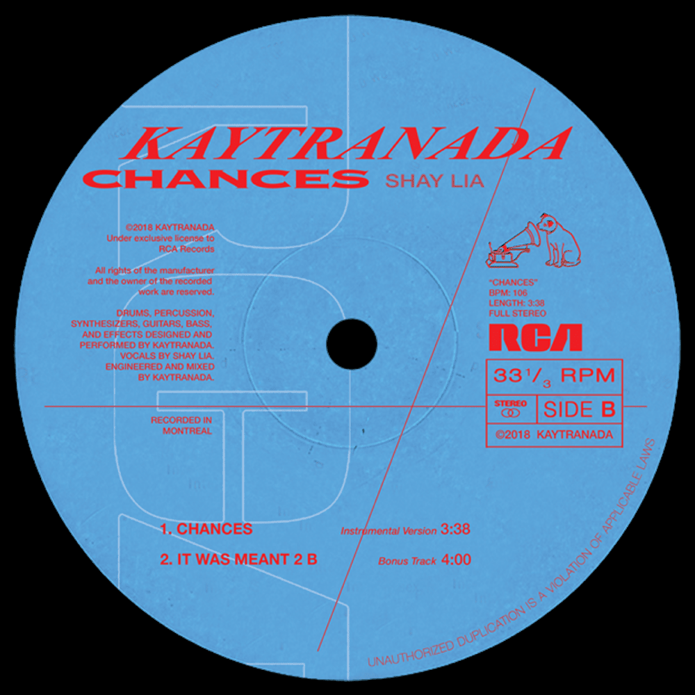 Album cover art for "CHANCES (INSTRUMENTAL)" by KAYTRANADA