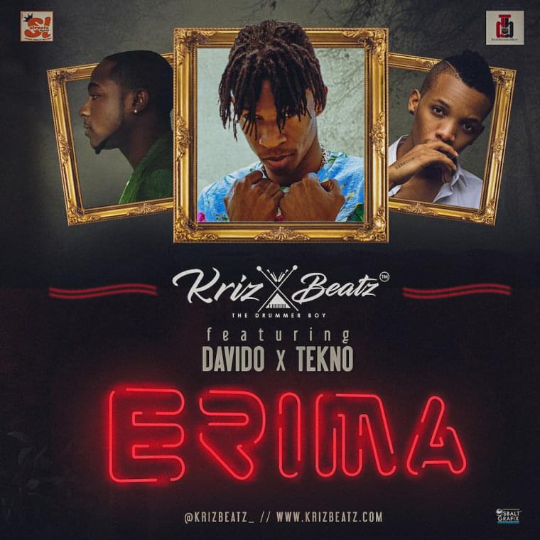 Album cover art for "Erima" by KrizBeatz & Tekno & Davido