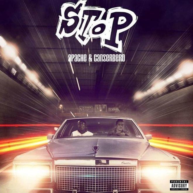 Album cover art for "Stop" by Apache Las Minas