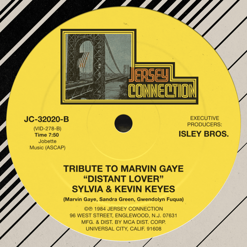Album cover art for "Tribute to Marvin Gaye: Distant Lover" by Sylvia Robinson