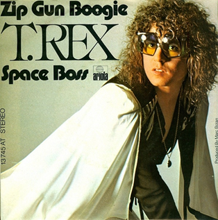 Album cover art for "Space Boss" by T. Rex