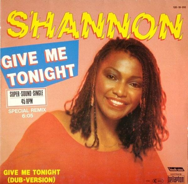 Album cover art for "Give Me Tonight" by Shannon