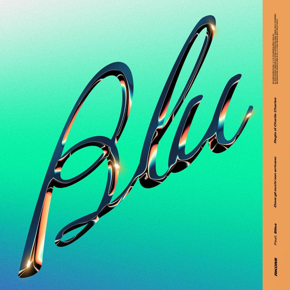 Album cover art for "Blu" by Rkomi & Elisa