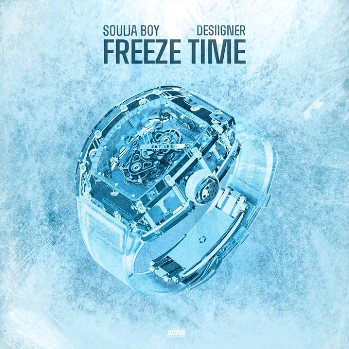 Album cover art for "Freeze Time" by Soulja Boy & Desiigner