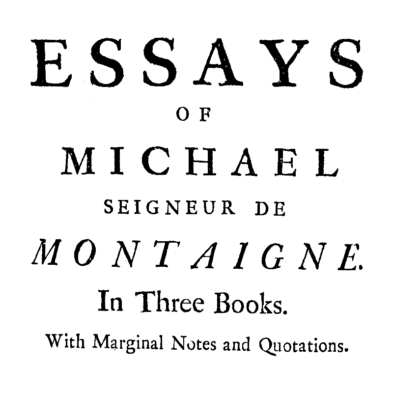 Album cover art for "Of Books (Essays Book Two, Chapter X)" by Michel de Montaigne