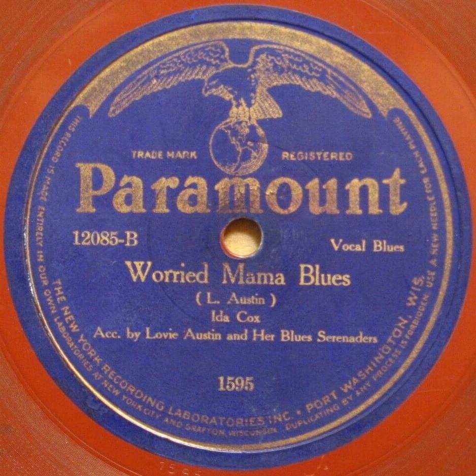 Album cover art for "Worried Mama Blues" by Ida Cox