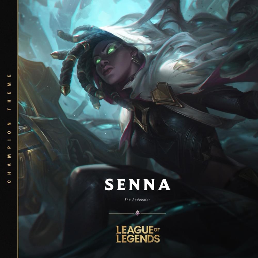 Album cover art for "Senna, The Redeemer" by League of Legends & The Crystal Method