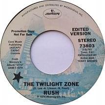 Album cover art for "The Twilight Zone" by Rush