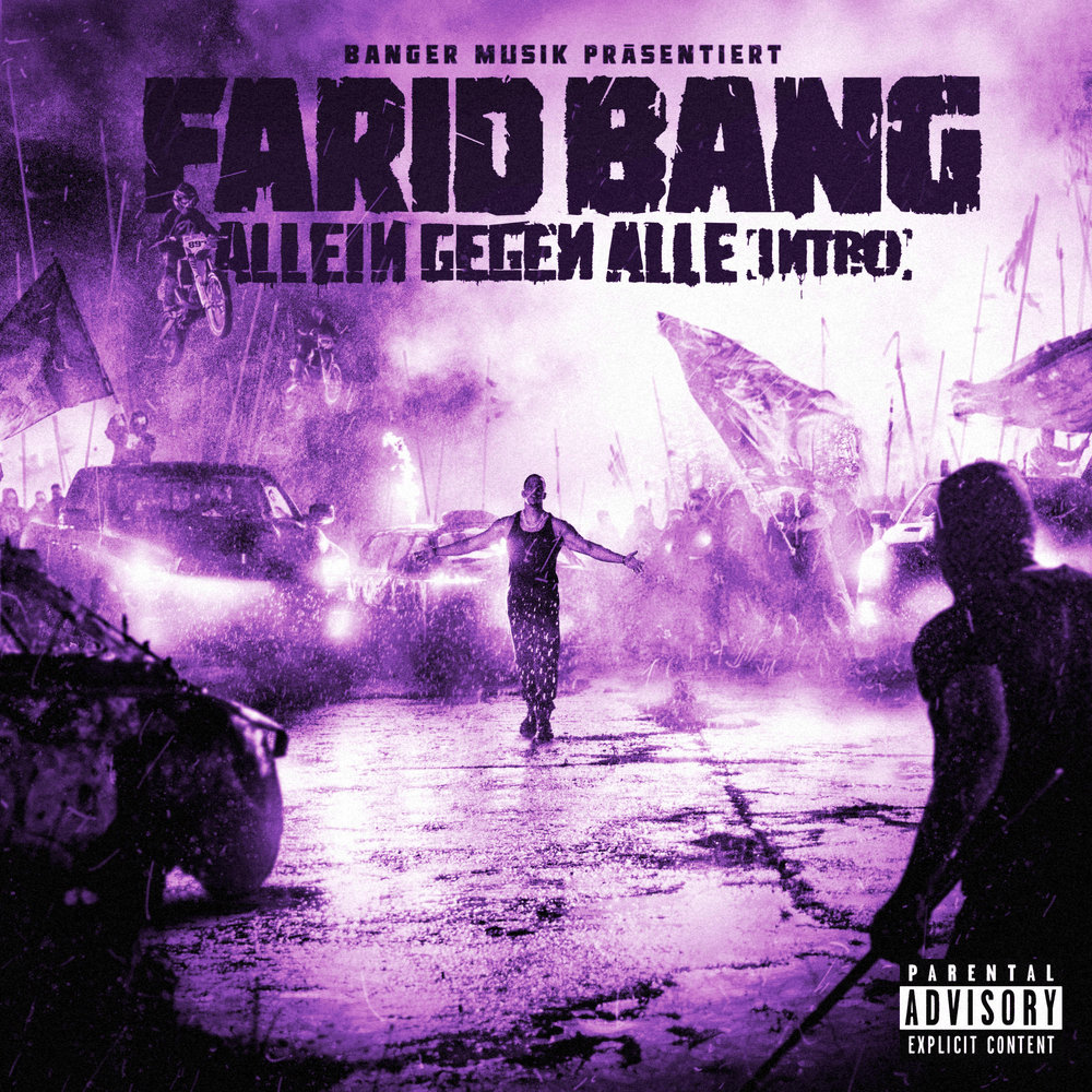Album cover art for "ALLEIN GEGEN ALLE [INTRO]" by Farid Bang