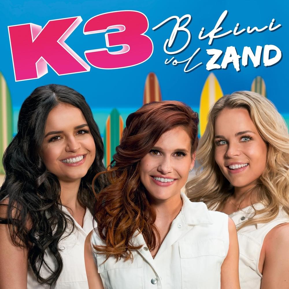 Album cover art for "Bikini vol zand" by K3