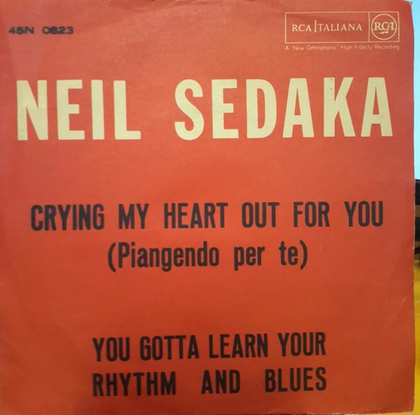 Album cover art for "You Gotta Learn Your Rhythm And Blues" by Neil Sedaka
