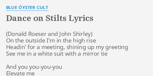 Album cover art for "Dance On Stilts" by Blue Öyster Cult
