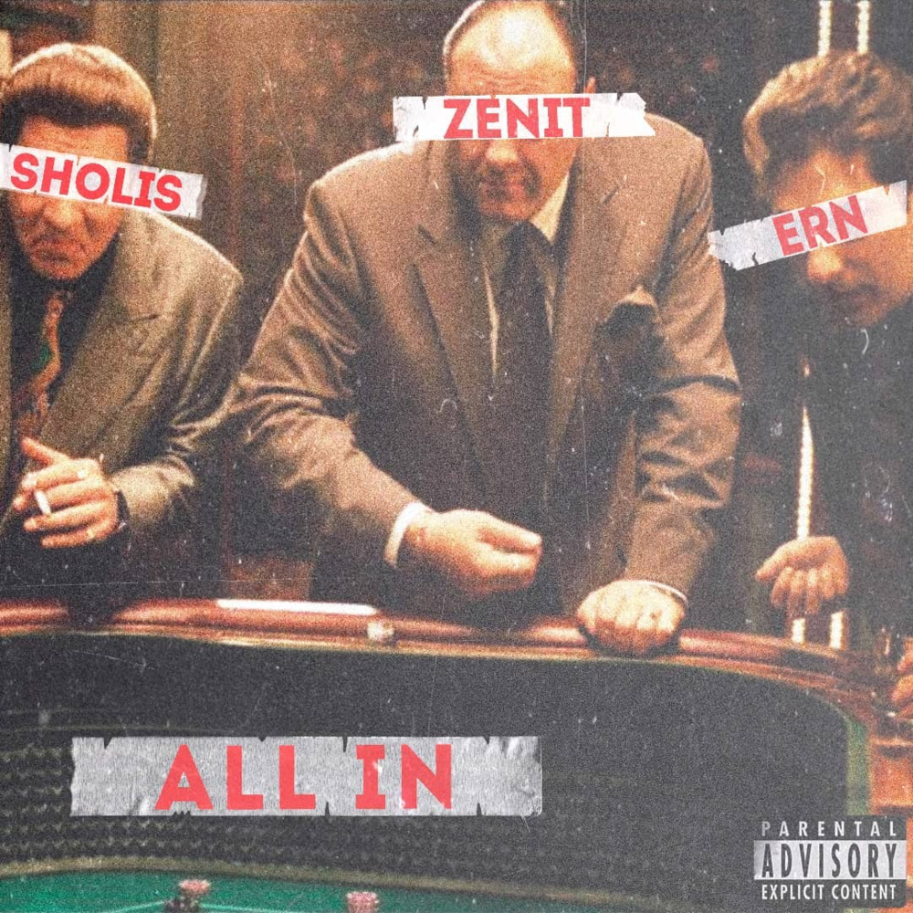 Album cover art for "ALL IN" by Zénit & Sholis