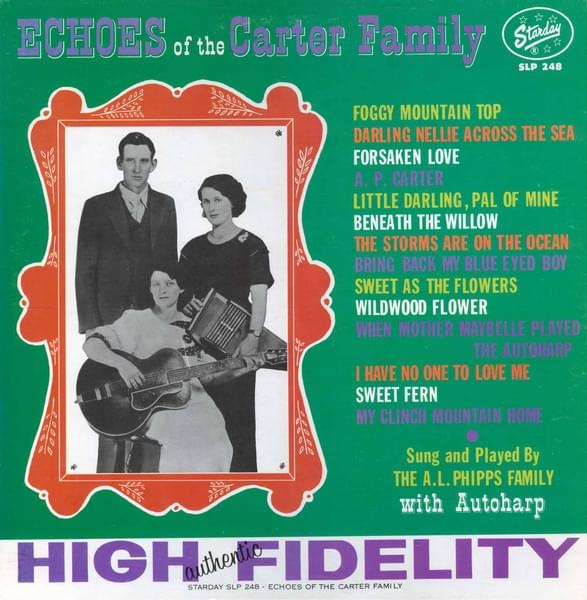 Album cover art for "When Mother Maybelle Played Her Autoharp" by The Phipps Family