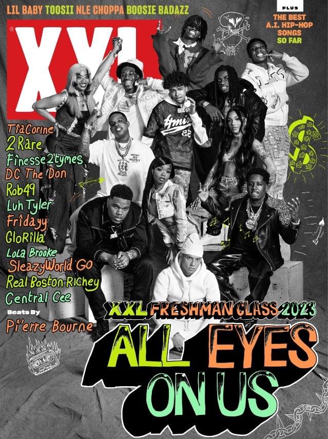 Album cover art for "XXL Freshmen 2023 Cypher - Part 2" by XXL & Rob49 & SleazyWorld Go & TiaCorine & DC The Don & Luh Tyler & 2Rare