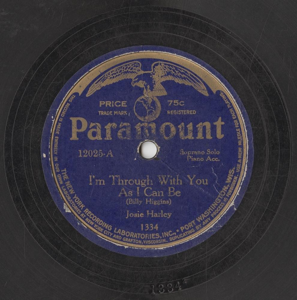 Album cover art for "I’m Through With You As I Can Be" by Josie Harley