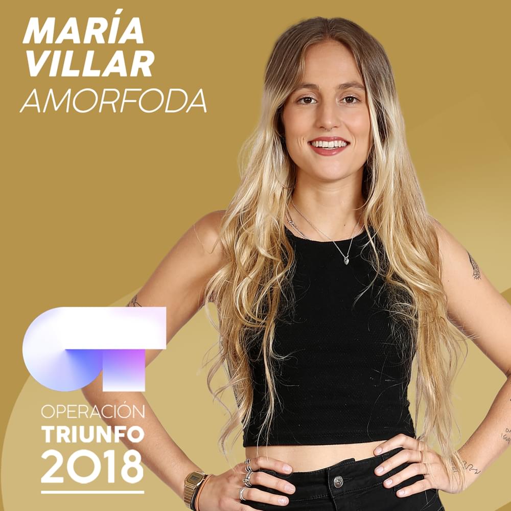 Album cover art for "Amorfoda" by Operación Triunfo 2018 & María Escarmiento