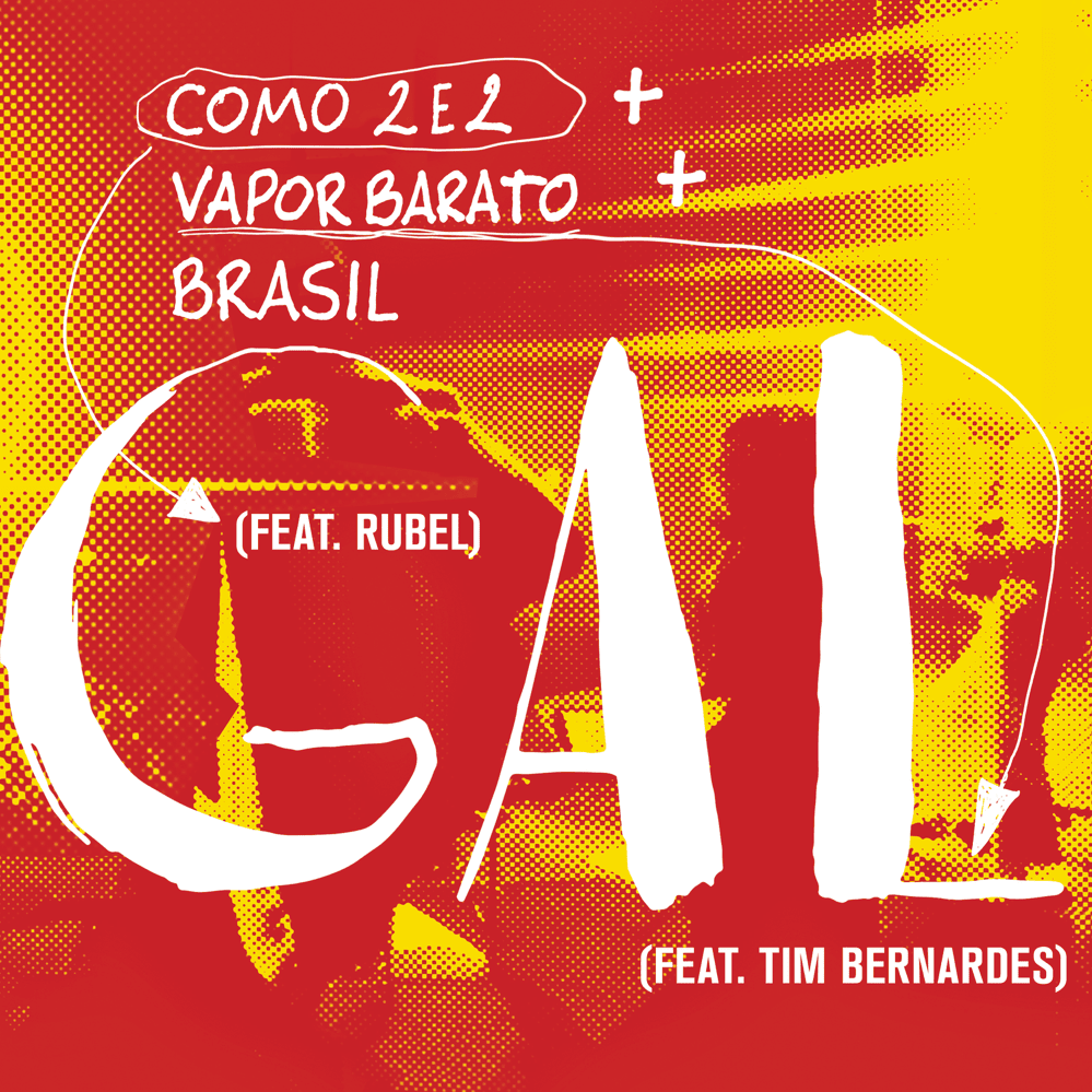 Album cover art for "Como 2 e 2 (Ao Vivo no Coala Festival)" by Gal Costa & Rubel