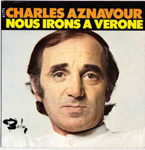 Album cover art for "Nous irons � V�rone" by Charles Aznavour