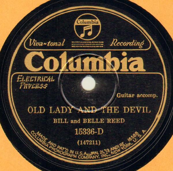 Album cover art for "Old Lady and the Devil" by Bill & Belle Reed