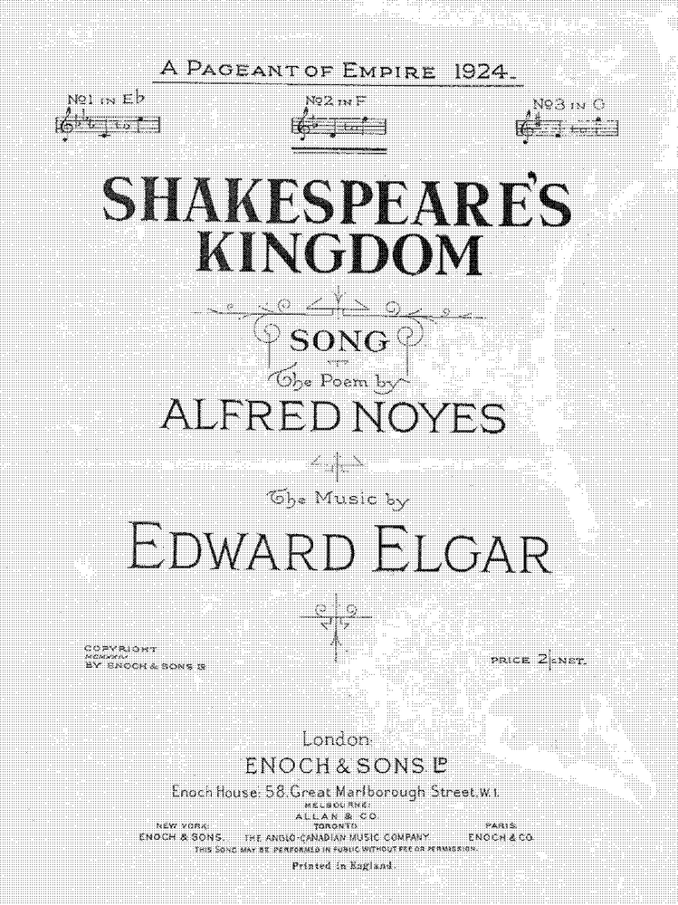 Album cover art for "Shakespeare’s Kingdom" by Edward Elgar