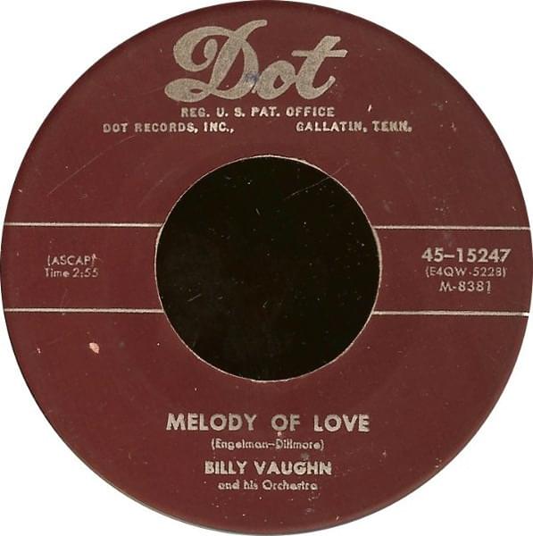 Album cover art for "Melody of Love" by Billy Vaughn