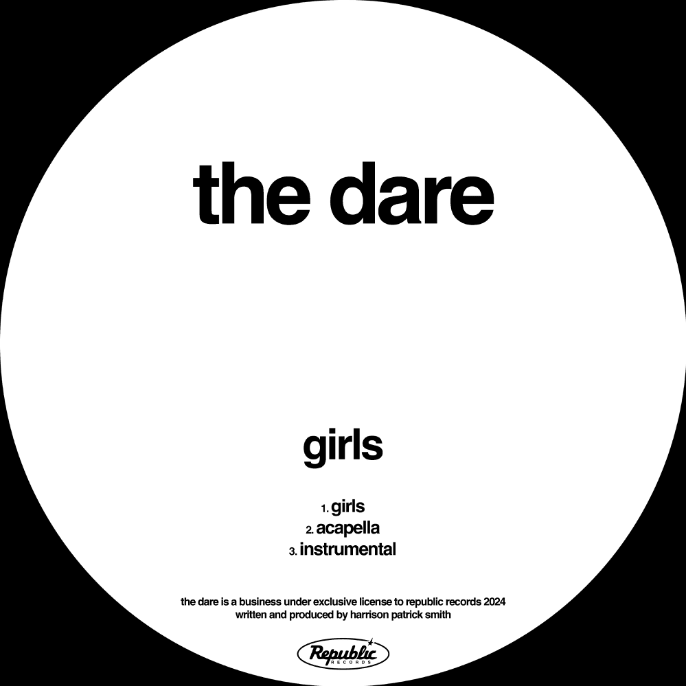 Album cover art for "Girls (Acapella)" by The Dare
